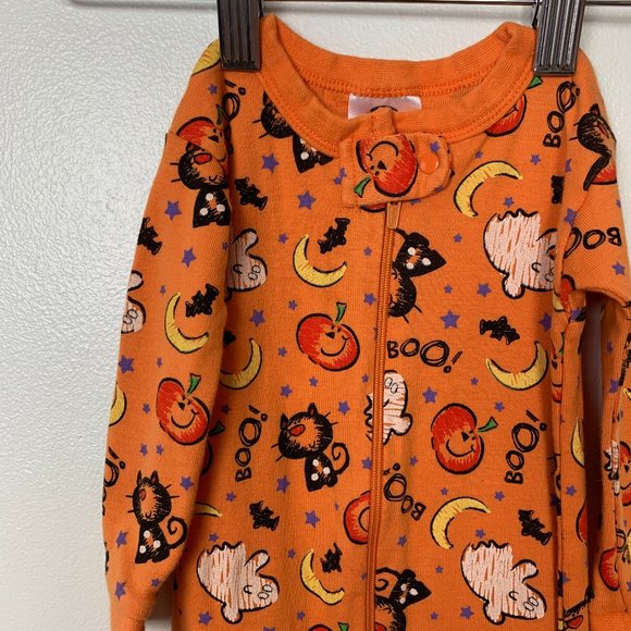 Gerber Orange Halloween Zip Up Onesie - Picture 3 of 6